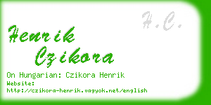 henrik czikora business card